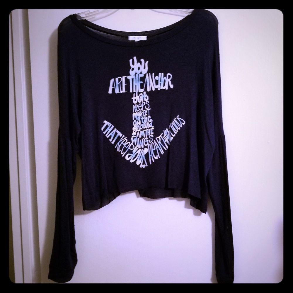 NWOT Long-Sleeve "You are the Anchor" Lounge Shirt